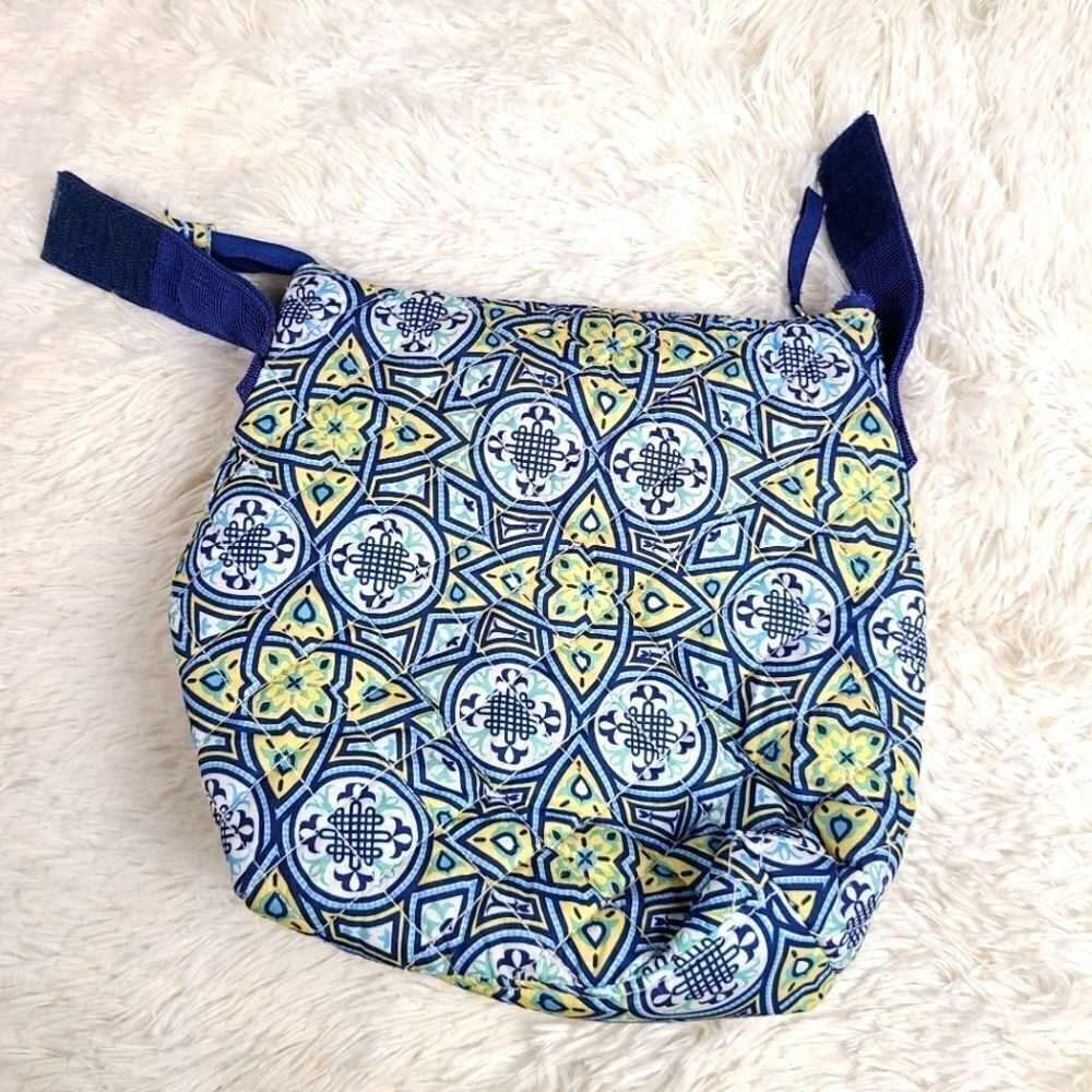 Danielle Morgan Blue Green Quilted Paisley Lunch Tote (Missing Strap)